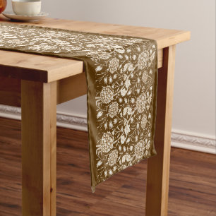 William Morris Carnation Print, Schokolade Brown Großer Tischläufer