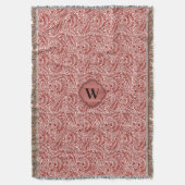 William Morris Cherry Red Larkspur Pattern Decke (Vorderseite Vertikal)