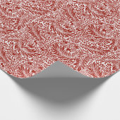 William Morris Cherry Red Larkspur Pattern Geschenkpapier (Ecke)
