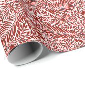 William Morris Cherry Red Larkspur Pattern Geschenkpapier (Rolleneckpunkt)