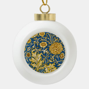 William Morris Cherwell Blumendesign Blau Keramik Kugel-Ornament