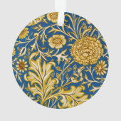 William Morris Cherwell Floral Pattern Blue Ornament (Rückseite)