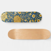William Morris Cherwell Floral Pattern Blue Skateboard (Horizontal)