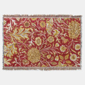 William Morris Cherwell Floral Pattern Red Decke (Vorderseite)