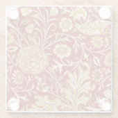 William Morris Cherwell Floral Pattern Red Glasuntersetzer (Rückseite)