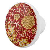 William Morris Cherwell Floral Pattern Red Keramikknauf (Rechts)