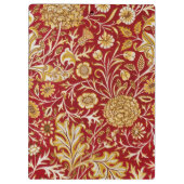William Morris Cherwell Floral Pattern Red Klemmbrett (Rückseite)