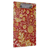 William Morris Cherwell Floral Pattern Red Klemmbrett (Rechts)