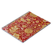 William Morris Cherwell Floral Pattern Red Notizblock (Linke Seite)