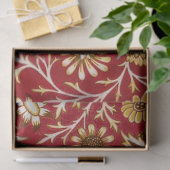 William Morris Cherwell Floral Pattern Red Seidenpapier (Geschenk)