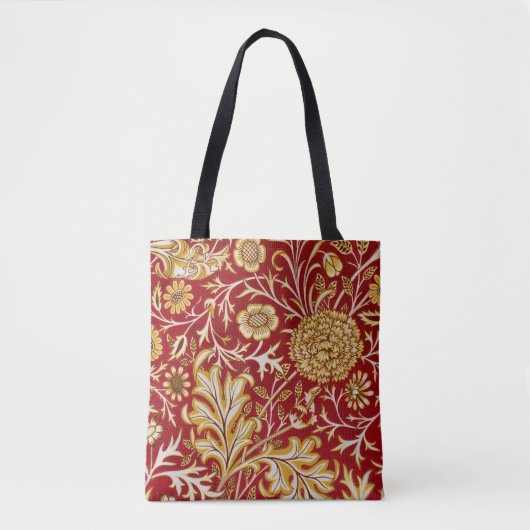 William Morris Cherwell Floral Pattern Red Tasche (Vorderseite)