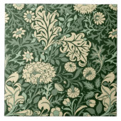 William Morris 'Cherwell' in Forest Green Fliese (Vorderseite)