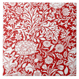 William Morris 'Cherwell' in Red & White Fliese