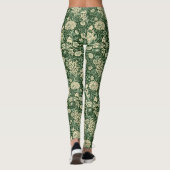 William Morris "Cherwell"-Muster in Green Leggings (Rückseite)