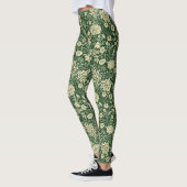 William Morris "Cherwell"-Muster in Green Leggings (Links)