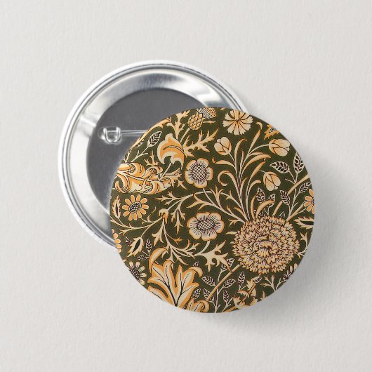 William Morris Cherwell Wallpaper Pattern Button (Vorne & Hinten)
