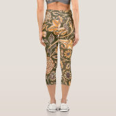 William Morris Cherwell Wallpaper Pattern Capri Leggings (Rückseite)