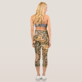 William Morris Cherwell Wallpaper Pattern Capri Leggings (Rückseite)
