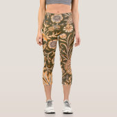 William Morris Cherwell Wallpaper Pattern Capri Leggings (Vorderseite)