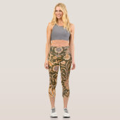 William Morris Cherwell Wallpaper Pattern Capri Leggings (Vorderseite)