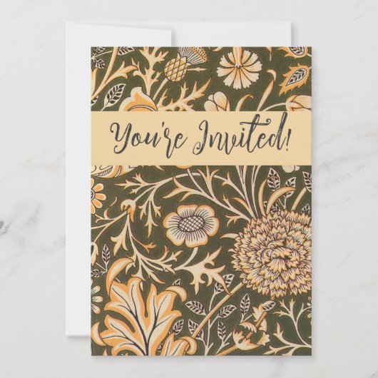 William Morris Cherwell Wallpaper Pattern Einladung (Vorderseite)