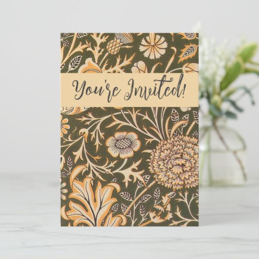 William Morris Cherwell Wallpaper Pattern Einladung (Stehend Vorderseite)