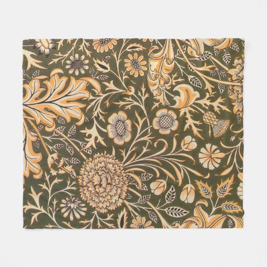 William Morris Cherwell Wallpaper Pattern Fleecedecke (Vorderseite (Horizontal))