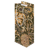 William Morris Cherwell Wallpaper Pattern Geschenktüte Für Weinflaschen (Rückseite Schrägansicht)