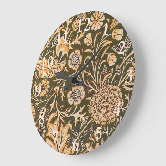 William Morris Cherwell Wallpaper Pattern Große Wanduhr (Winkel)