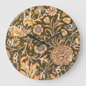 William Morris Cherwell Wallpaper Pattern Große Wanduhr (Vorderseite)