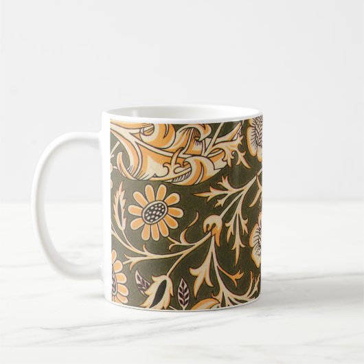 William Morris Cherwell Wallpaper Pattern Kaffeetasse (Links)