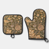 William Morris Cherwell Wallpaper Pattern Ofenhandschuh & Topflappen-Set (Vorderseite)