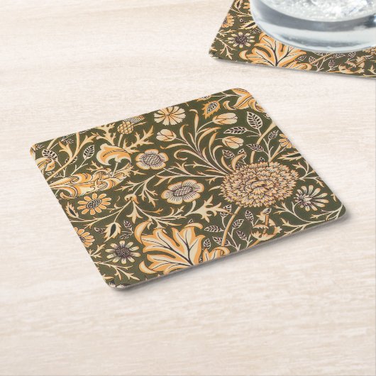 William Morris Cherwell Wallpaper Pattern Rechteckiger Pappuntersetzer (angewinkelt)