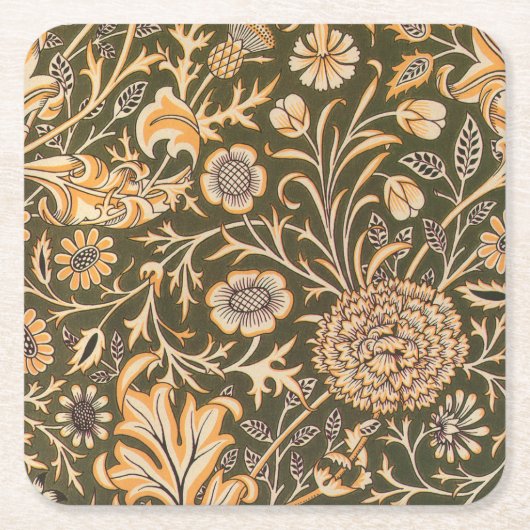 William Morris Cherwell Wallpaper Pattern Rechteckiger Pappuntersetzer (Vorderseite)