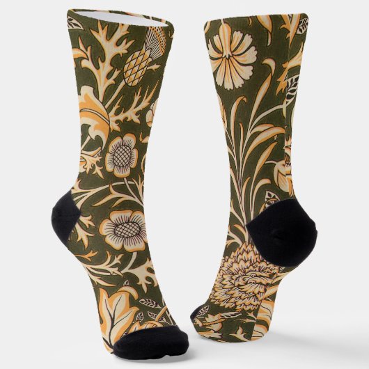 William Morris Cherwell Wallpaper Pattern Socken (Gewinkelt)