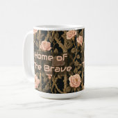 William Morris Chic Rose Trellis Home of the Brave Kaffeetasse (Vorderseite Links)