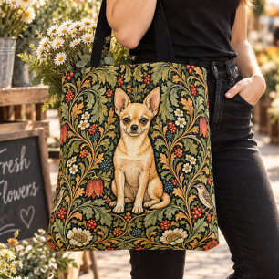 William Morris Chihuahua Vintage Floral Tasche