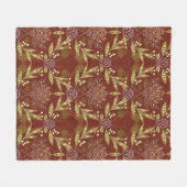 William Morris Christmas Fleecedecke (Vorderseite (Horizontal))