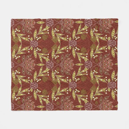 William Morris Christmas Fleecedecke (Vorderseite (Horizontal))