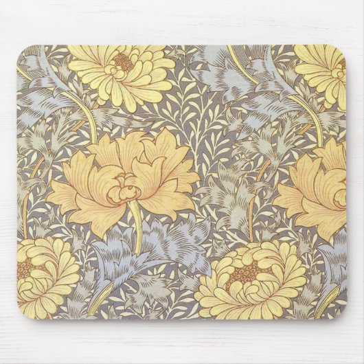 William Morris Chrysantheme Hübsche Blume Mousepad (Vorne)