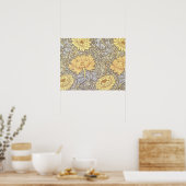 William Morris Chrysantheme Hübsche Blume Poster (Küche)