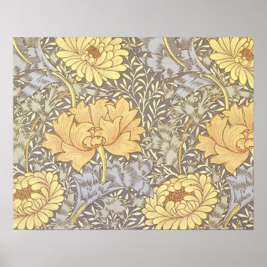 William Morris Chrysantheme Hübsche Blume Poster (Vorne)