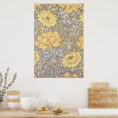 William Morris Chrysantheme Hübsche Blume Poster (Küche)