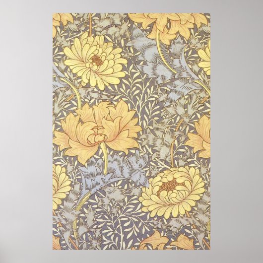 William Morris Chrysantheme Hübsche Blume Poster (Vorne)