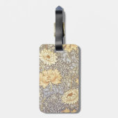 William Morris Chrysantheme-Mums Blumen Gepäckanhänger (Rückseite vertikal)