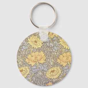 William Morris Chrysantheme-Mums Blumen Schlüsselanhänger