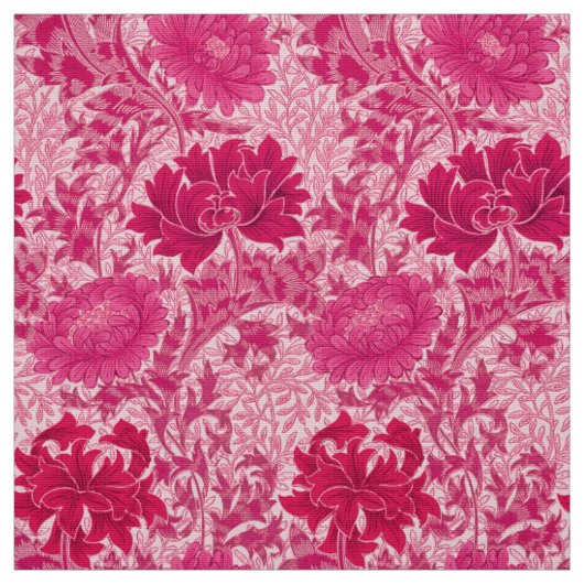 William Morris Chrysanthemen, Fuchsia Rosa Stoff (Muster)