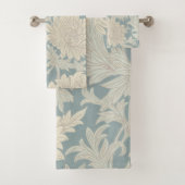 William Morris Chrysanthemen-Muster Badhandtuch Set (Insitu)