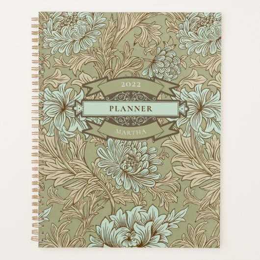 William Morris Chrysanthemen-Muster Planer (Vorderseite)
