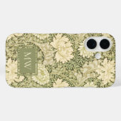 William Morris Chrysanthemum Custom Monogram Case-Mate iPhone Hülle (Rückseite (Horizontal))